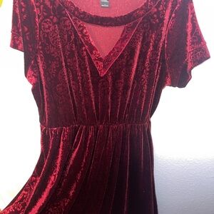 Disney torrid Rich Burgundy Velvet Dress